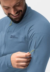 Jack Wolfskin Funktionsjacke PRELIGHT FZ Hellblau/Grau/Blau