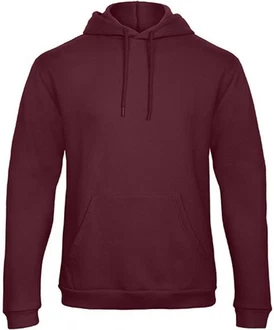 B&C Kapuzenpullover Herren Hooded Sweatshirt Dunkelrot/Bordeaux/Rot/Lila