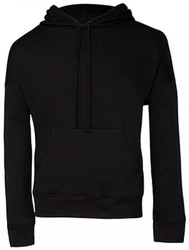 Bella + Canvas Kapuzenpullover Unisex Sponge Fleece Pullover DTM Hoodie Schwarz