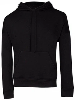 Bella + Canvas Kapuzenpullover Unisex Sponge Fleece Pullover DTM Hoodie Schwarz