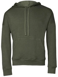 Bella + Canvas Kapuzenpullover Unisex Sponge Fleece Pullover DTM Hoodie Dunkelgrün