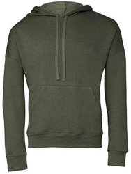 Bella + Canvas Kapuzenpullover Unisex Sponge Fleece Pullover DTM Hoodie Dunkelgrün