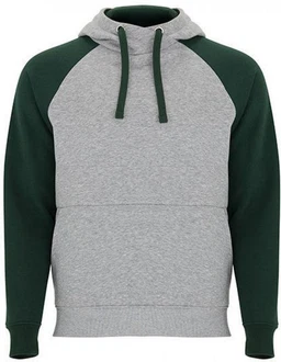 Roly Kapuzenpullover Badet Hooded Sweatshirt Unisex Dunkelgrün/Grün/Hellgrau