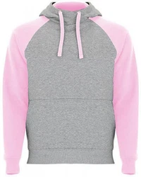 Roly Kapuzenpullover Badet Hooded Sweatshirt Unisex Rosa/Grau