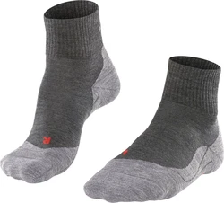 FALKE Wandersocken TK5 SHORT Hellgrau/Dunkelgrau/Rot/Grau
