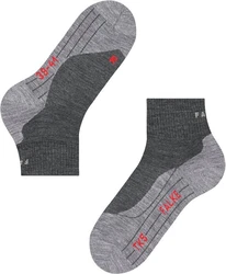 FALKE Wandersocken TK5 SHORT Hellgrau/Dunkelgrau/Rot/Grau
