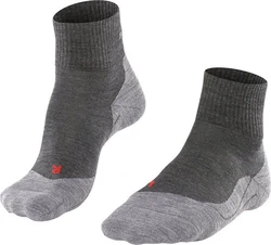 FALKE Wandersocken TK5 SHORT Hellgrau/Dunkelgrau/Rot/Grau