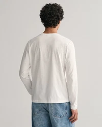 GANT Herren Langarmshirt REGULAR SHIELD LS Weiß