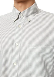 Marc O'Polo Langarmhemd Grau/Hellgrau/Khaki/Weiß