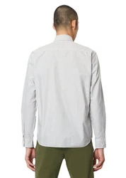 Marc O'Polo Langarmhemd Grau/Hellgrau/Khaki/Weiß