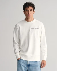 GANT Sweatshirt Printed Graphic C-Neck Sweat Weiß/Creme/Beige