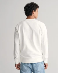 GANT Sweatshirt Printed Graphic C-Neck Sweat Weiß/Creme/Beige