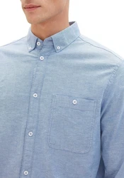 TOM TAILOR Langarmhemd Hellblau/Blau