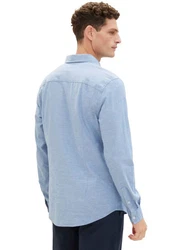 TOM TAILOR Langarmhemd Hellblau/Blau