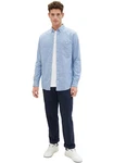 TOM TAILOR Langarmhemd Hellblau/Blau