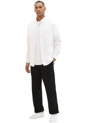TOM TAILOR Langarmhemd Weiß/Creme/Rot
