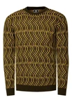 Rusty Neal Strickpullover Design Dunkelgrün/Neonfarben/Gelb/Grün