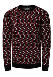 Rusty Neal Strickpullover Design Dunkelrot/Bordeaux/Rot/Braun