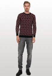 Rusty Neal Strickpullover Design Dunkelrot/Bordeaux/Rot/Braun