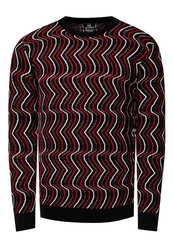 Rusty Neal Strickpullover Design Dunkelrot/Bordeaux/Rot/Braun
