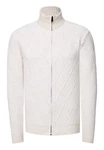 Rusty Neal Strickjacke mit Stehkragen Weiß/Creme