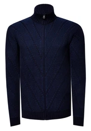 Strickjacke mit Stehkragen und durchgehendem Reiverschluss