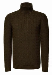 Rusty Neal Rollkragenpullover Dunkelgrün/Grün