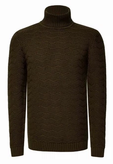 Rusty Neal Rollkragenpullover Dunkelgrün/Grün