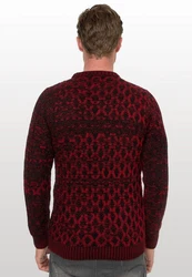 Rusty Neal Strickpullover Dunkelrot/Bordeaux/Rot