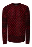 Rusty Neal Strickpullover Dunkelrot/Bordeaux/Rot