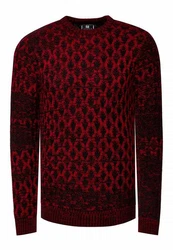 Rusty Neal Strickpullover Dunkelrot/Bordeaux/Rot