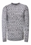 Rusty Neal Strickpullover Grau/Hellgrau
