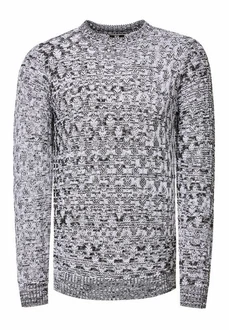 Rusty Neal Strickpullover Grau/Hellgrau