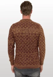Rusty Neal Strickpullover Beige/Braun/Dunkelrot/Khaki