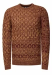 Rusty Neal Strickpullover Beige/Braun/Dunkelrot/Khaki