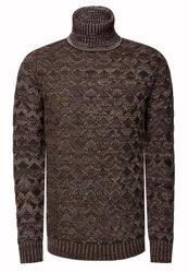 Rusty Neal Strickpullover Khaki/Dunkelgrün/Dunkelrot/Braun