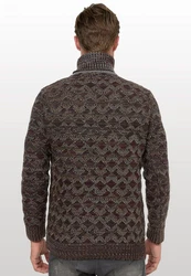 Rusty Neal Strickpullover Khaki/Dunkelgrün/Dunkelrot/Braun