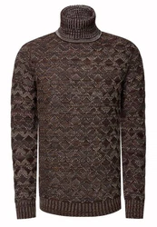 Rusty Neal Strickpullover Khaki/Dunkelgrün/Dunkelrot/Braun