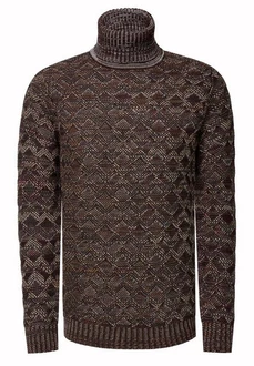 Rusty Neal Strickpullover Khaki/Dunkelgrün/Dunkelrot/Braun