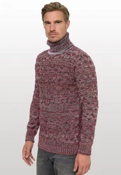 Rusty Neal Strickpullover Dunkelrot/Bordeaux/Rot