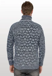 Rusty Neal Strickpullover Grau/Dunkelblau