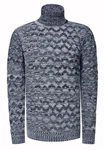 Rusty Neal Strickpullover Grau/Dunkelblau