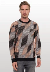 Rusty Neal Strickpullover Braun/Beige/Grau/Gelb/Orange/Mischfarben/Rosa