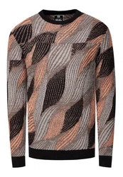Rusty Neal Strickpullover Braun/Beige/Grau/Gelb/Orange/Mischfarben/Rosa