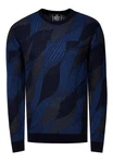 Rusty Neal Strickpullover Blau/Dunkelblau