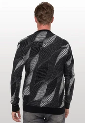 Rusty Neal Strickpullover Grau/Schwarz/Dunkelgrau/Braun/Silber