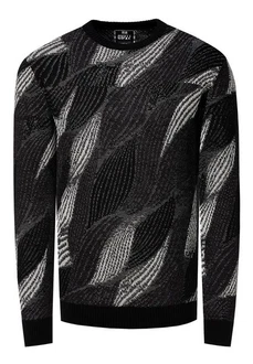 Rusty Neal Strickpullover Grau/Schwarz/Dunkelgrau/Braun/Silber
