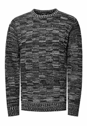 Rusty Neal Strickpullover Grau/Dunkelgrau/Schwarz/Blau/Braun