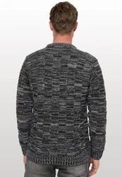 Rusty Neal Strickpullover Grau/Dunkelgrau/Schwarz/Blau/Braun