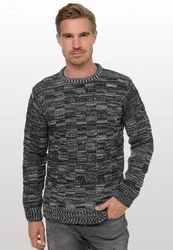Rusty Neal Strickpullover Grau/Dunkelgrau/Schwarz/Blau/Braun